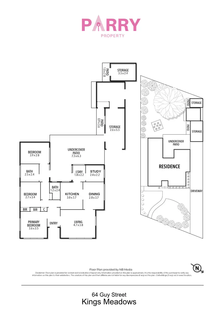 Floorplan of Homely house listing, 64 Guy Street, Kings Meadows TAS 7249