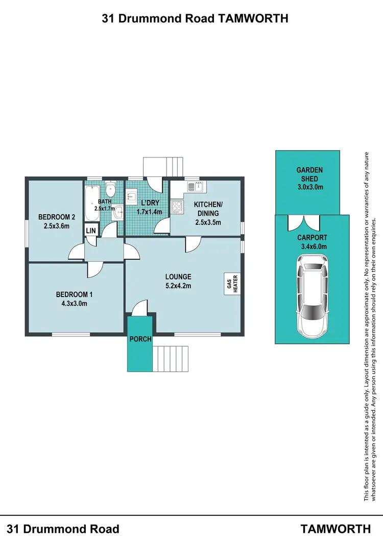 Floorplan of Homely house listing, 31 Drummond Road, Tamworth NSW 2340