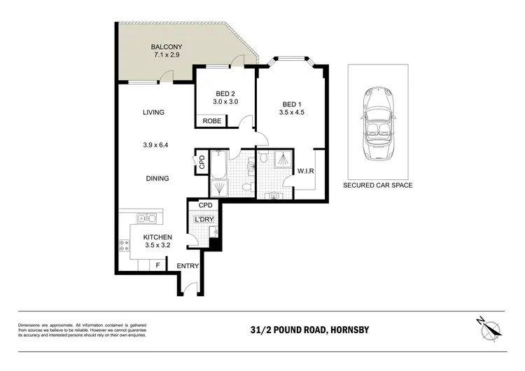 Floorplan of Homely unit listing, 31/2 Pound Road, Hornsby NSW 2077