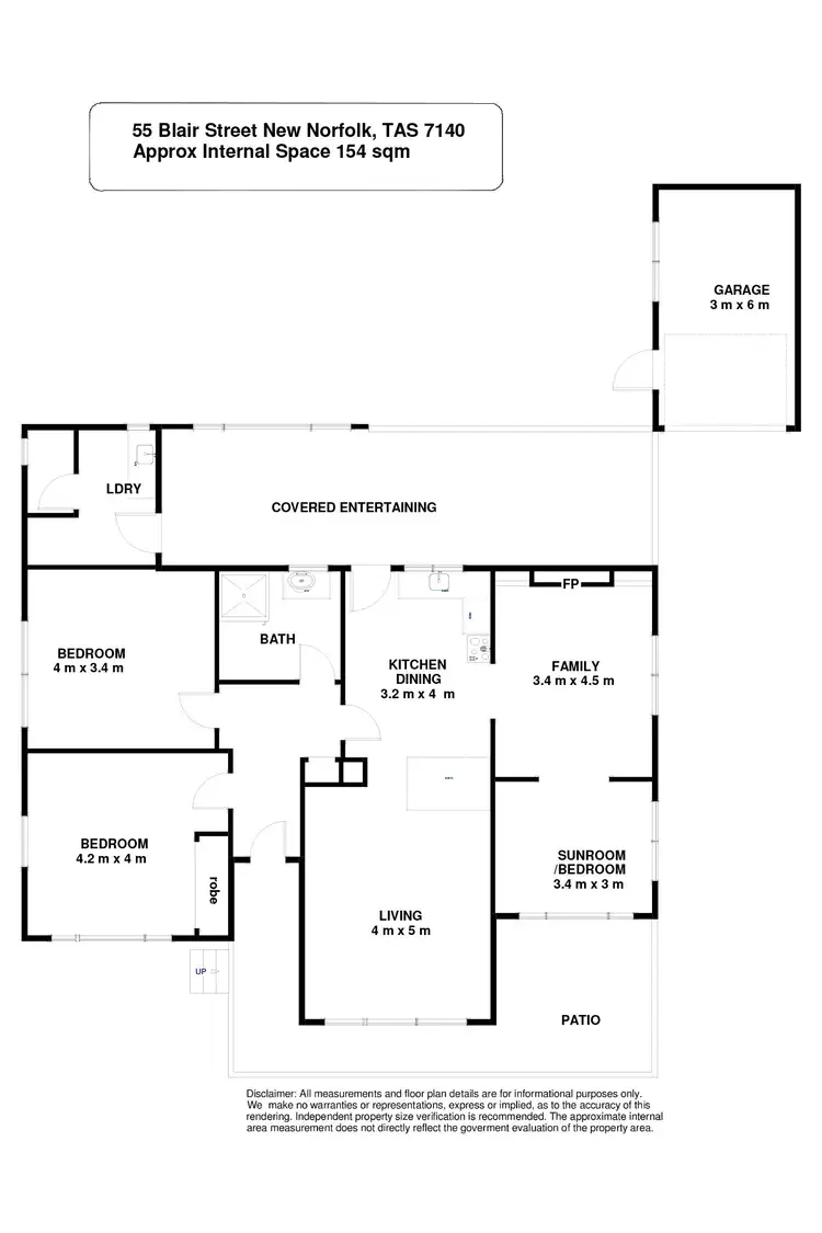 Floorplan of Homely house listing, 55 Blair Street, New Norfolk TAS 7140