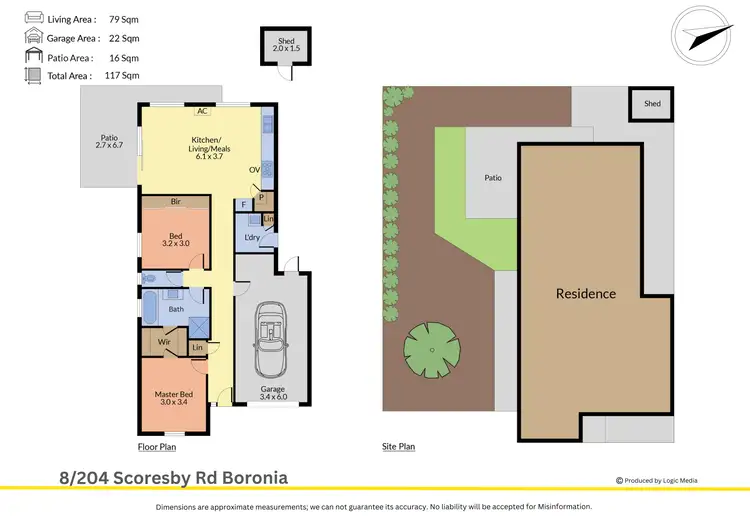 Floorplan of Homely unit listing, 8/204 Scoresby Road, Boronia VIC 3155