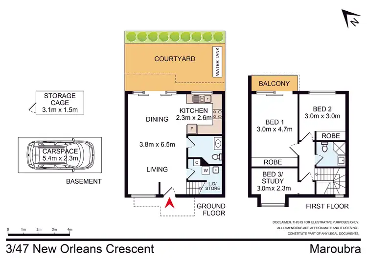 Floorplan of Homely house listing, 3/47 New Orleans Crescent, Maroubra NSW 2035