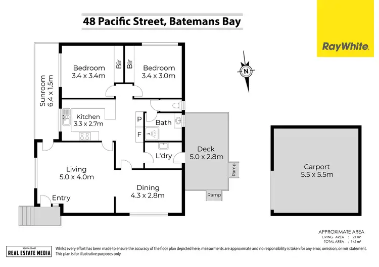 Floorplan of Homely house listing, 48 Pacific Street, Batemans Bay NSW 2536