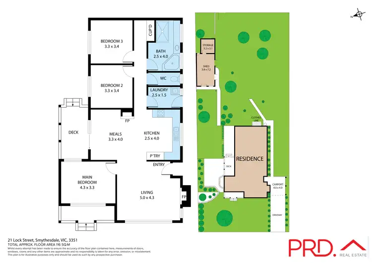 Floorplan of Homely house listing, 21 Lock Street, Smythesdale VIC 3351