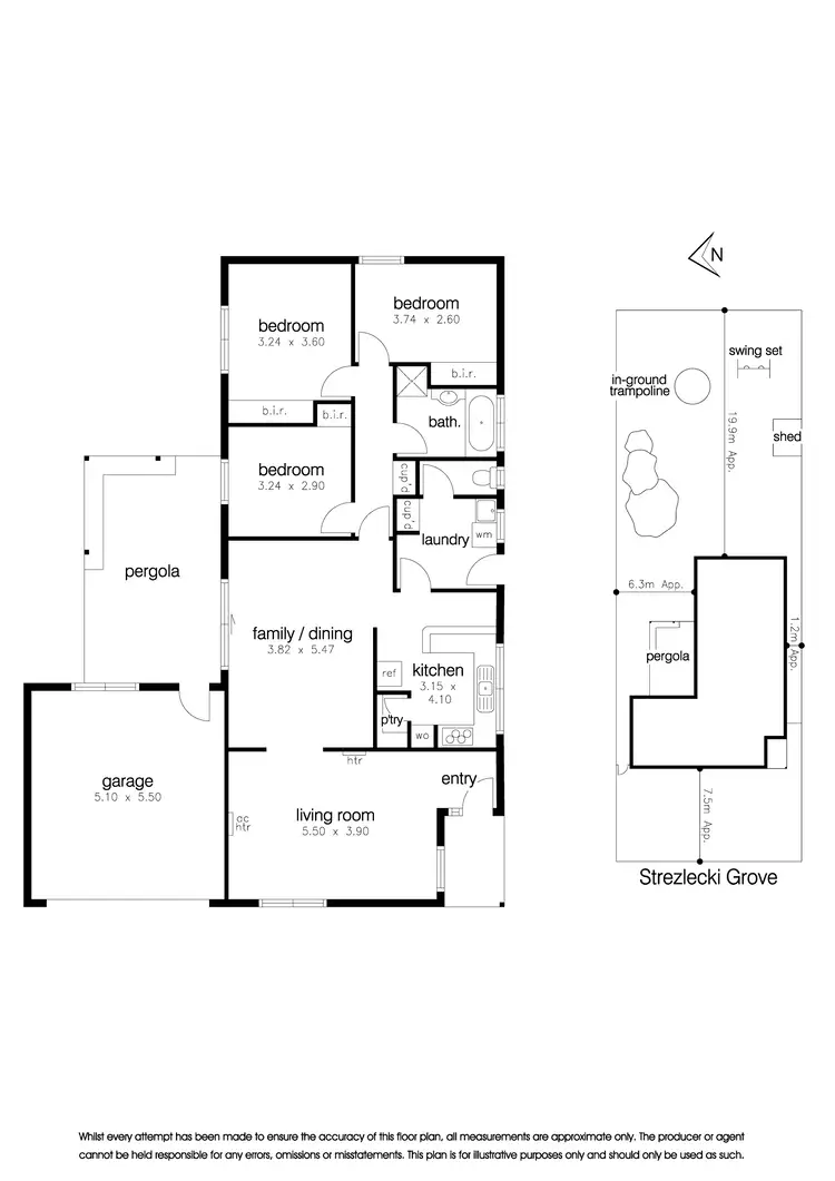 Floorplan of Homely house listing, 14 Strezlecki Grove South, Altona Meadows VIC 3028