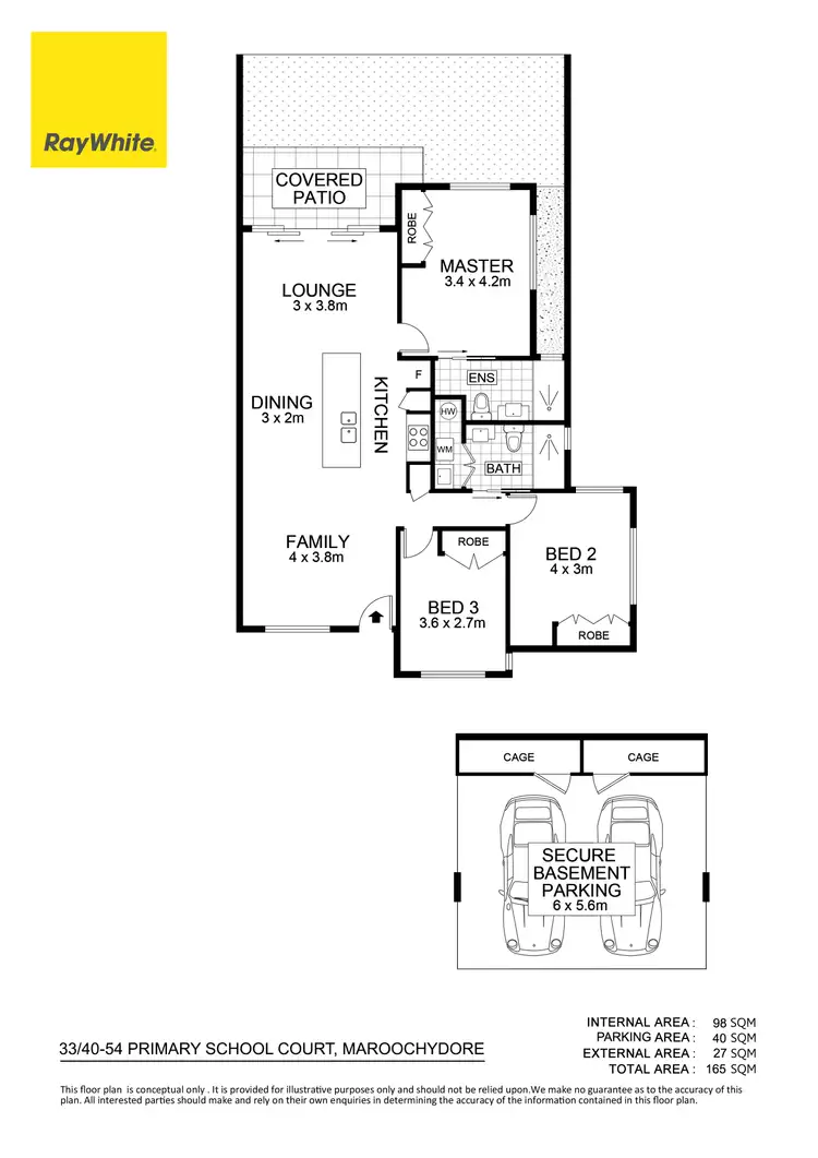 Floorplan of Homely unit listing, 33/40-54 Primary School Court, Maroochydore QLD 4558