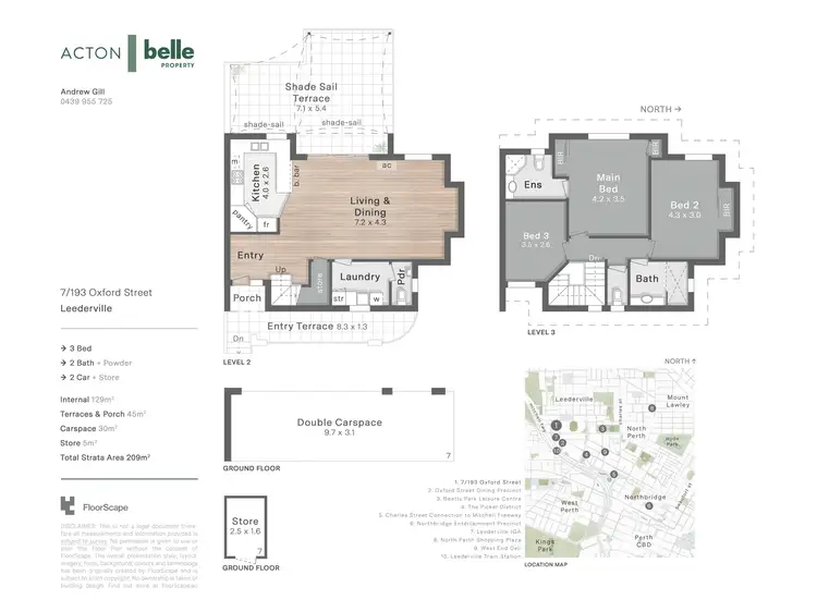 Floorplan of Homely townhouse listing, 7/193-195 Oxford Street, Leederville WA 6007