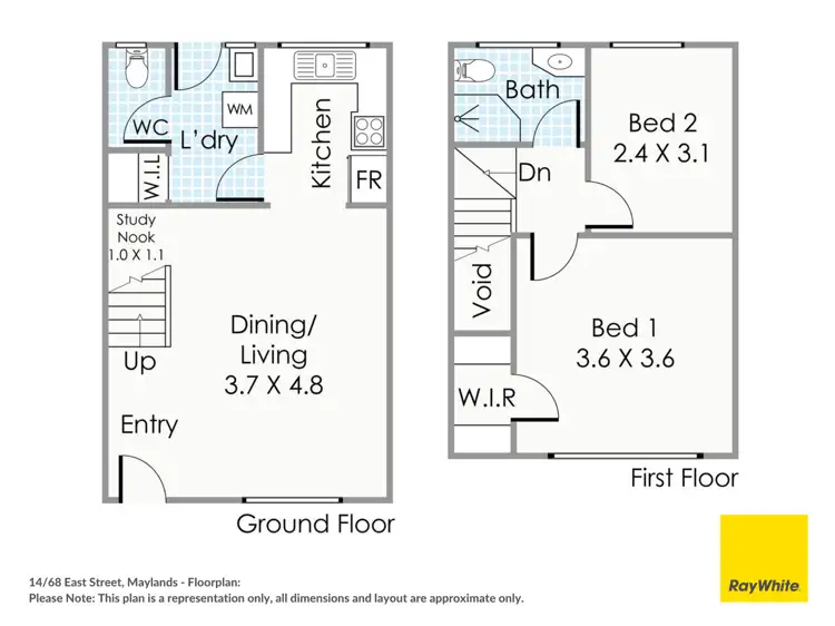 Floorplan of Homely townhouse listing, 14/68 East Street, Maylands WA 6051