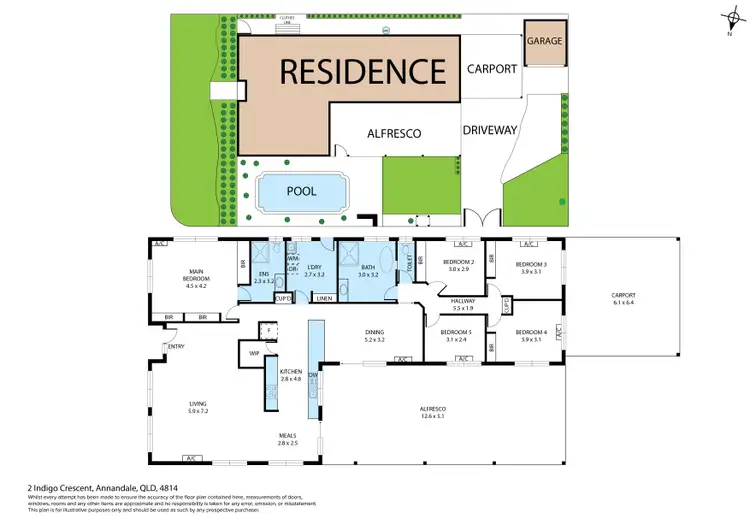 Floorplan of Homely house listing, 2 Indigo Crescent, Annandale QLD 4814