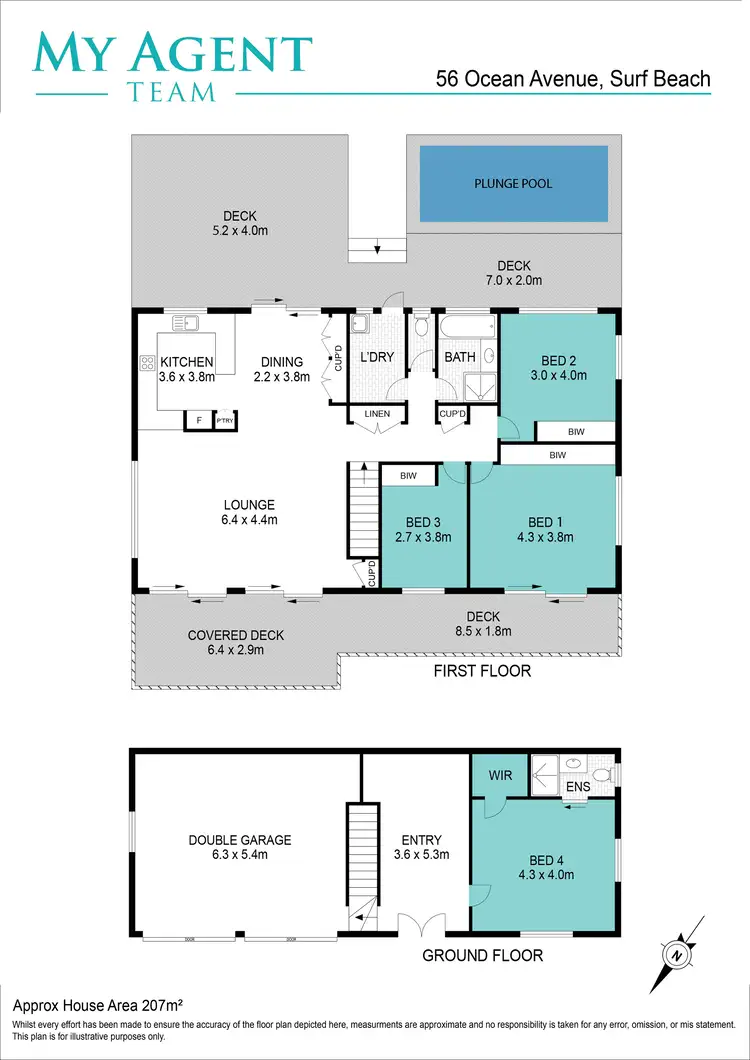 Floorplan of Homely house listing, 56 Ocean Avenue, Surf Beach NSW 2536