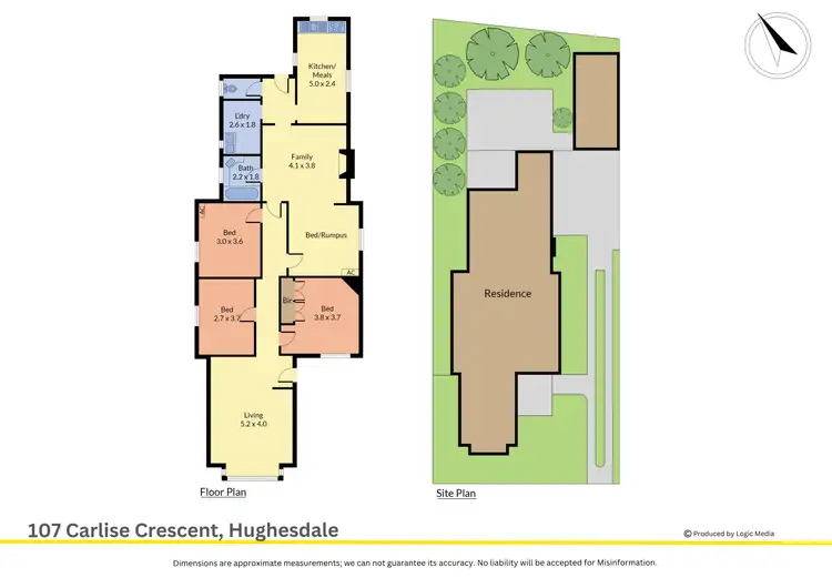 Floorplan of Homely house listing, 107 Carlisle Crescent, Hughesdale VIC 3166