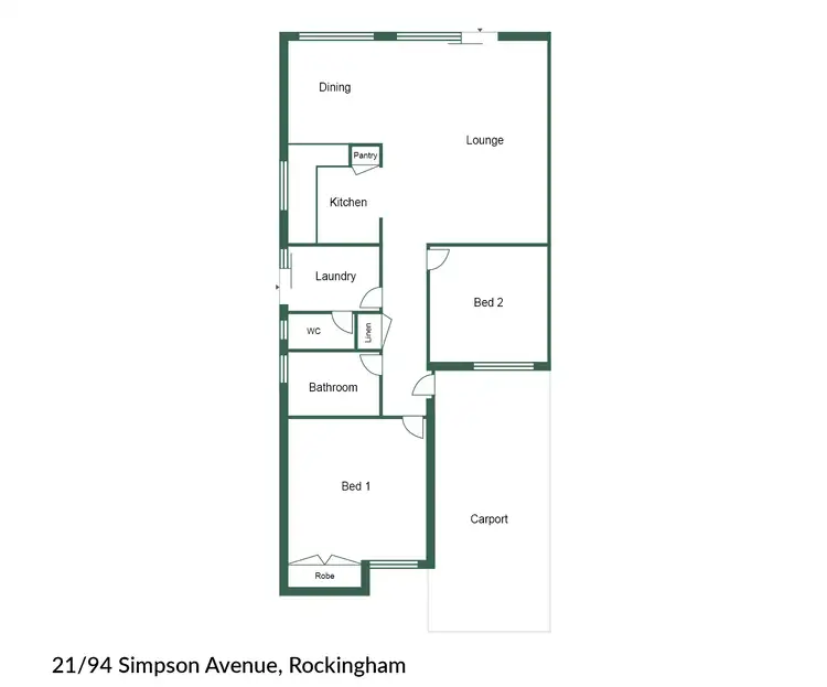 Floorplan of Homely house listing, 21/94 Simpson Avenue, Rockingham WA 6168