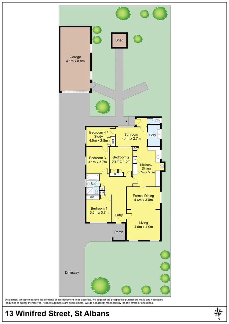 Floorplan of Homely house listing, 13 Winifred Street, St Albans VIC 3021