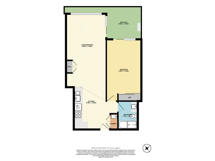 Floorplan of Homely unit listing, 109/73 Flinders Street, Wollongong NSW 2500