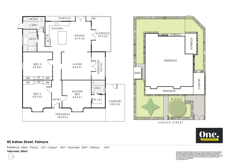 Floorplan of Homely house listing, 85 Adrian Street, Palmyra WA 6157