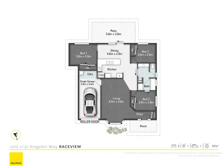 Floorplan of Homely house listing, 1/31 Kingston Way, Raceview QLD 4305