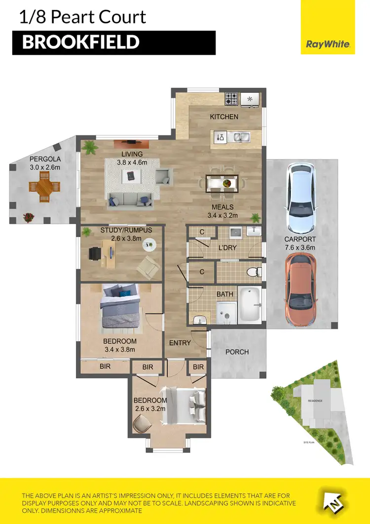 Floorplan of Homely house listing, 1/8 Peart Court, Brookfield VIC 3338