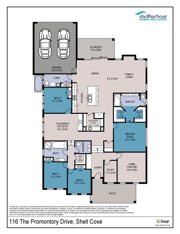 Floorplan of Homely house listing, 116 The Promontory Drive, Shell Cove NSW 2529