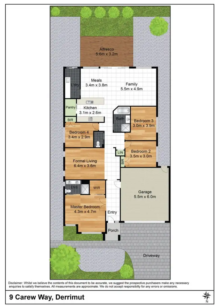 Floorplan of Homely house listing, 9 Carew Way, Derrimut VIC 3026