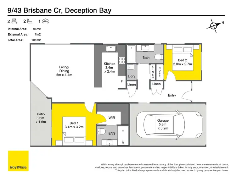 Floorplan of Homely unit listing, 9/43-55 Brisbane Crescent, Deception Bay QLD 4508