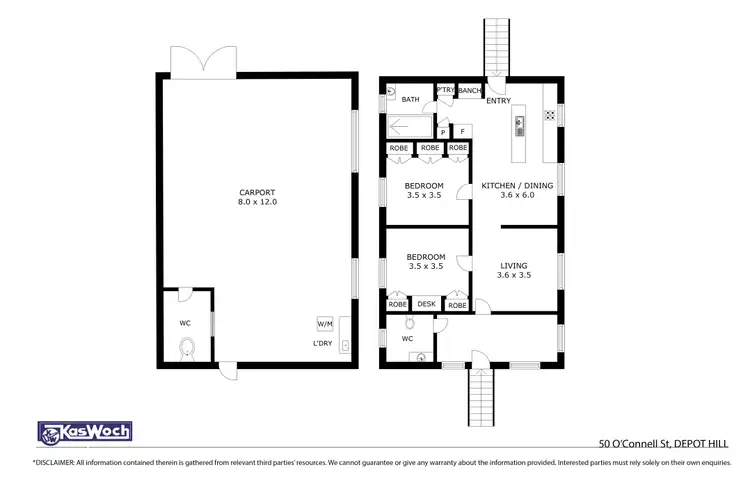 Floorplan of Homely house listing, 50 O'CONNELL STREET, Depot Hill QLD 4700