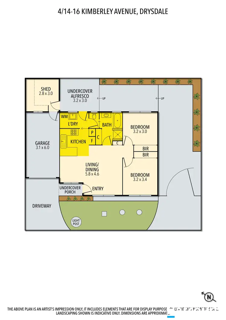 Floorplan of Homely townhouse listing, 4/14-16 Kimberley Avenue, Drysdale VIC 3222