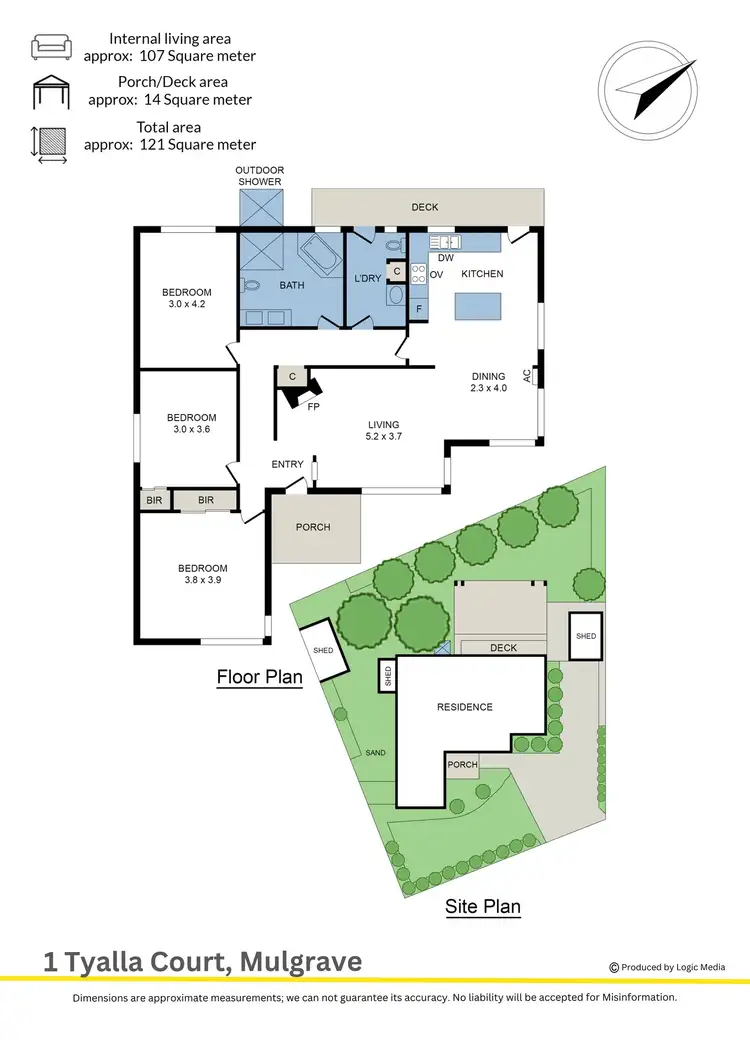 Floorplan of Homely house listing, 1 Tyalla Court, Mulgrave VIC 3170