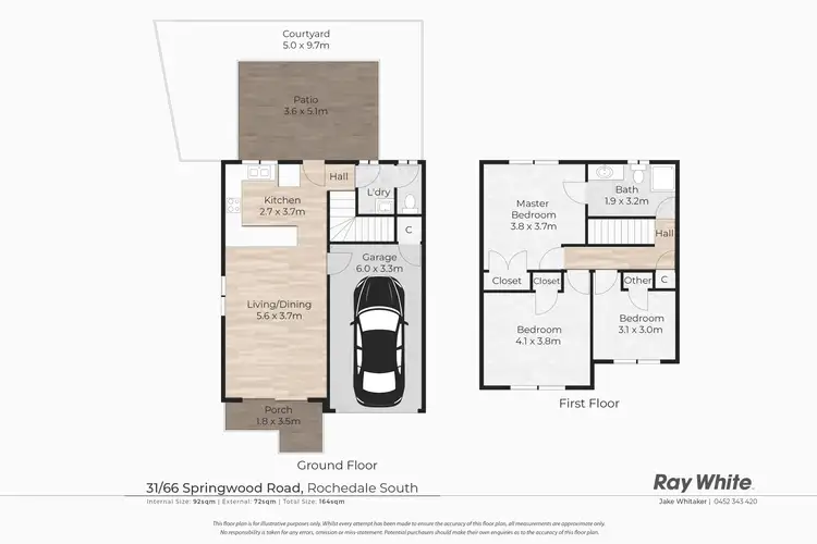 Floorplan of Homely townhouse listing, 31/66 Springwood Road, Rochedale South QLD 4123