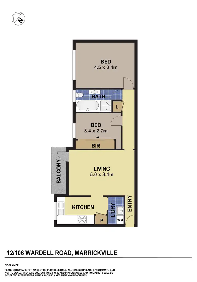 Floorplan of Homely unit listing, 12/106 Wardell Road, Marrickville NSW 2204