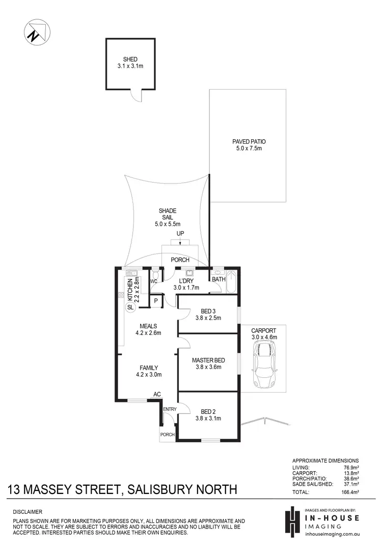 Floorplan of Homely house listing, 13 Massey Street, Salisbury North SA 5108