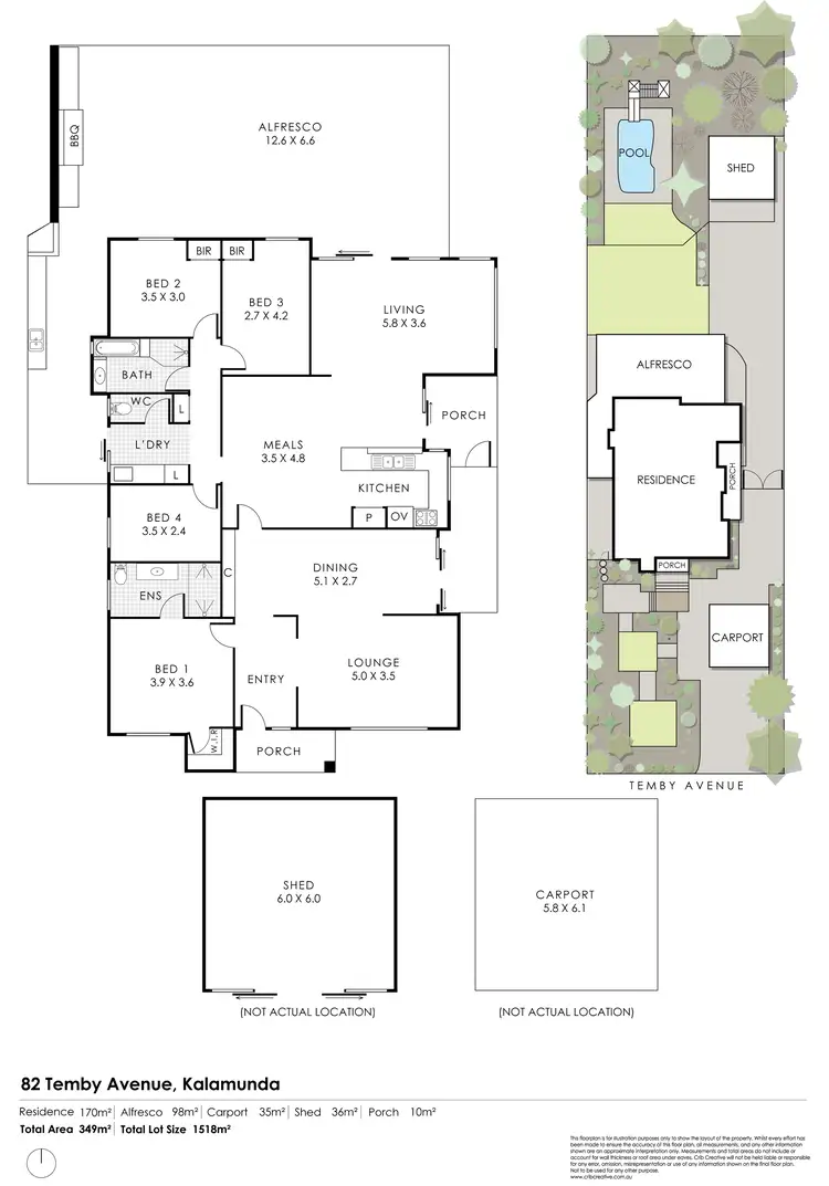 Floorplan of Homely house listing, 82 Temby Ave, Kalamunda WA 6076