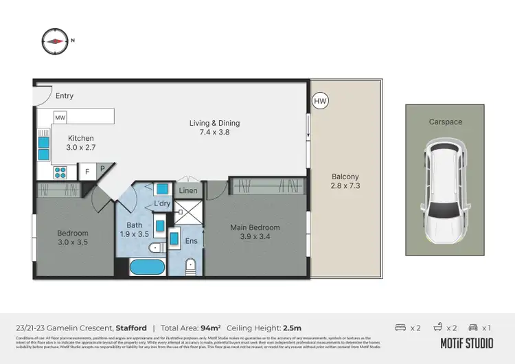 Floorplan of Homely unit listing, 23/25 Gamelin Crescent, Stafford QLD 4053