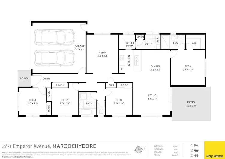 Floorplan of Homely house listing, 2/31 Emperor Avenue, Maroochydore QLD 4558