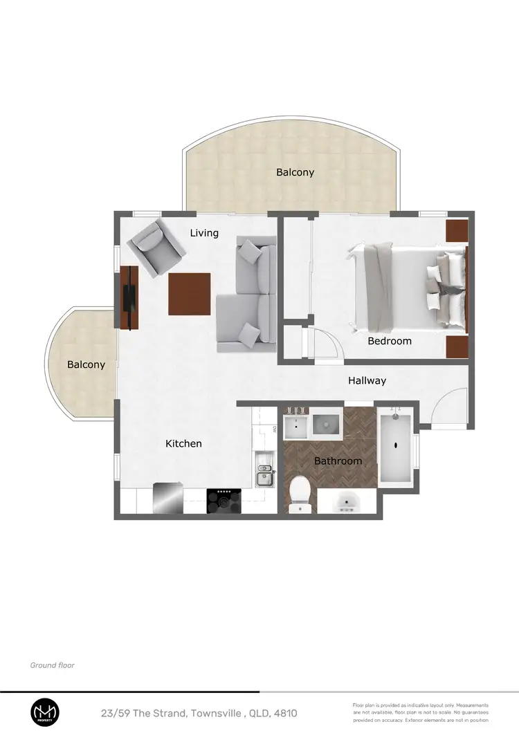 Floorplan of Homely unit listing, 23/59 The Strand, North Ward QLD 4810