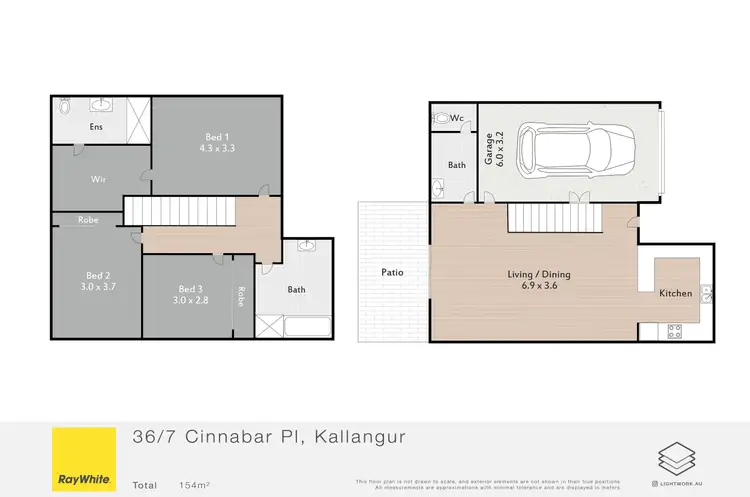 Floorplan of Homely townhouse listing, 36/7 Cinnabar Place, Kallangur QLD 4503
