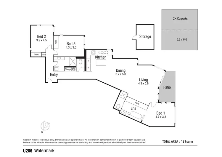 Floorplan of Homely apartment listing, 206/72-74 The Strand, North Ward QLD 4810