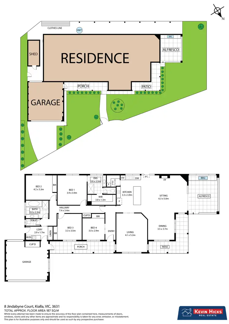 Floorplan of Homely house listing, 8 Jindabyne Court, Kialla VIC 3631