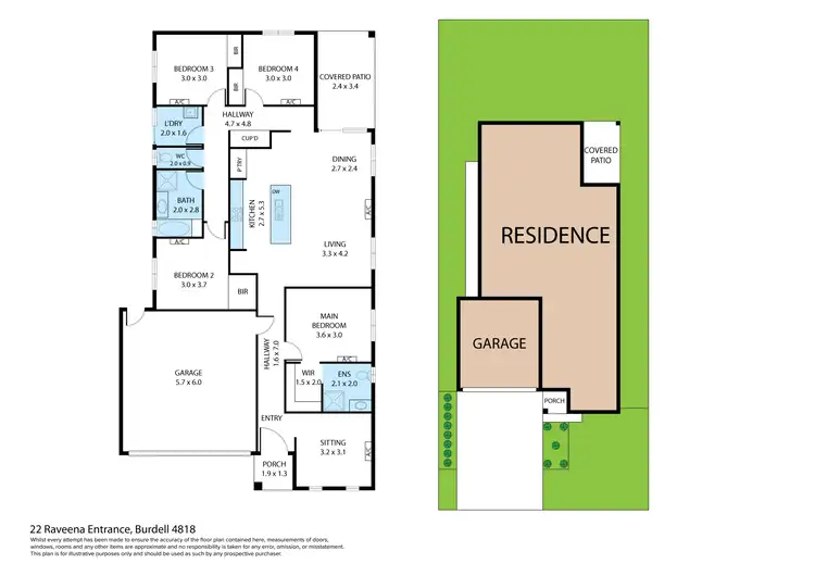 Floorplan of Homely house listing, 22 Raveena Entrance, Burdell QLD 4818