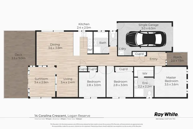 Floorplan of Homely house listing, 14 Coralina Crescent, Logan Reserve QLD 4133