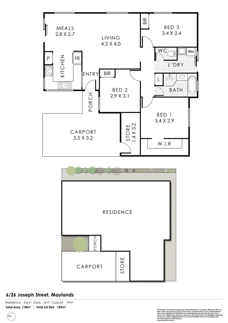 Floorplan of Homely villa listing, 6/26 Joseph Street, Maylands WA 6051