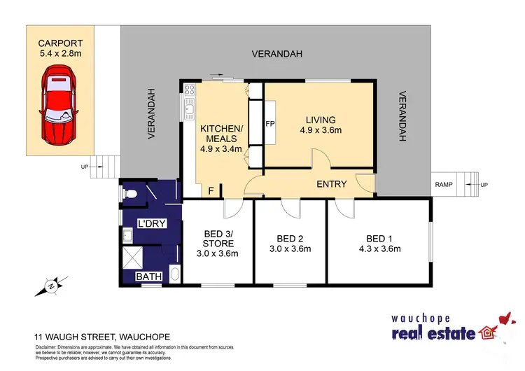 Floorplan of Homely house listing, 11 Waugh Street, Wauchope NSW 2446