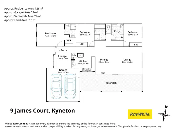 Floorplan of Homely house listing, 9 James Court, Kyneton VIC 3444