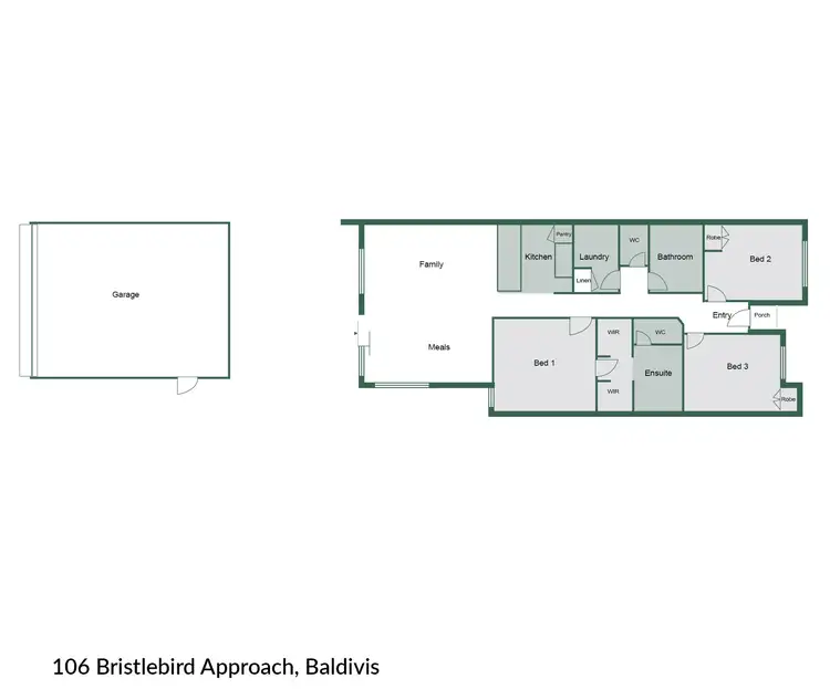 Floorplan of Homely house listing, 106 Bristlebird Approach, Baldivis WA 6171