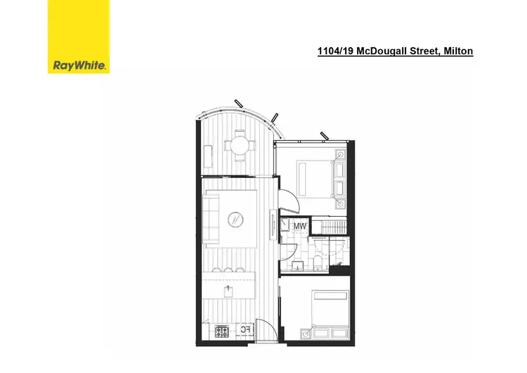 Floorplan of Homely apartment listing, 1104/19 Mcdougall Street, Milton QLD 4064