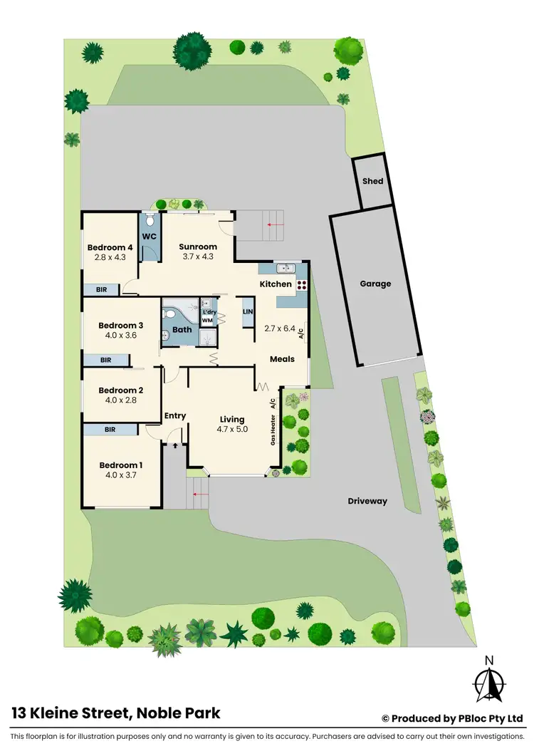 Floorplan of Homely house listing, 13 Kleine Street, Noble Park VIC 3174
