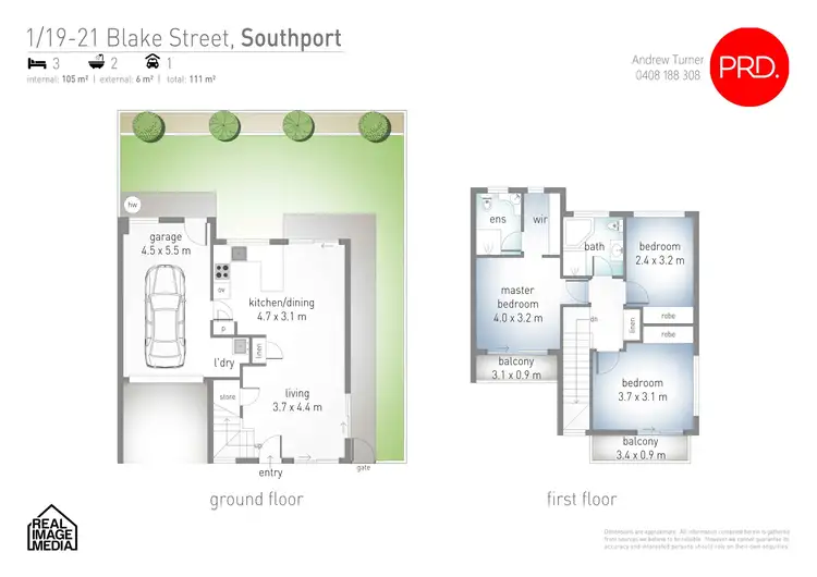 Floorplan of Homely townhouse listing, 1/19 Blake Street, Southport QLD 4215