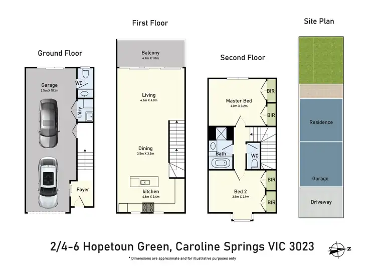 Floorplan of Homely townhouse listing, 2/4 Hopetoun Green, Caroline Springs VIC 3023