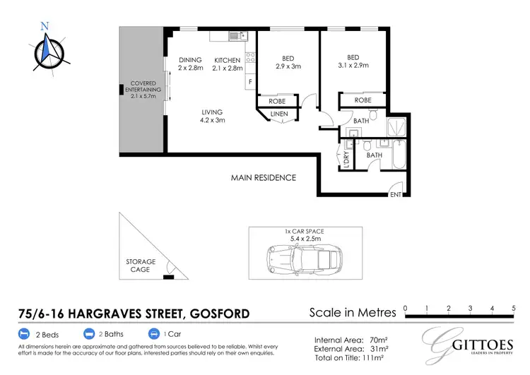Floorplan of Homely unit listing, 75/6-16 Hargraves Street, Gosford NSW 2250