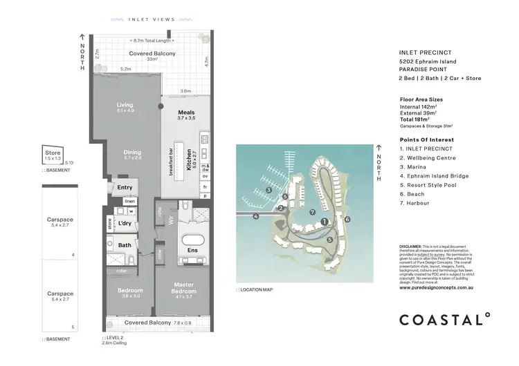 Floorplan of Homely apartment listing, 5202 Ephraim Island, Paradise Point QLD 4216
