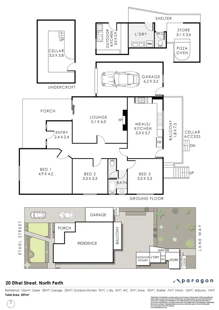 Floorplan of Homely house listing, 20 Ethel Street, North Perth WA 6006